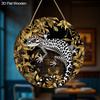 Vintage Gecko Design Wooden Sign for Garden Decor - Unique Decorative Plaque for Home, Tavern, Yard, Porch Decor