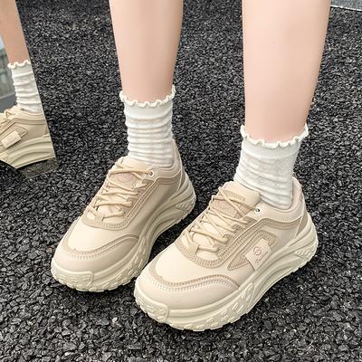 Спортивная и повседневная обувь не утомляет ноги, обувь на мягкой подошве, обувь на толстой подошве с увеличением высоты для женской коллекции весна-осень 2025,