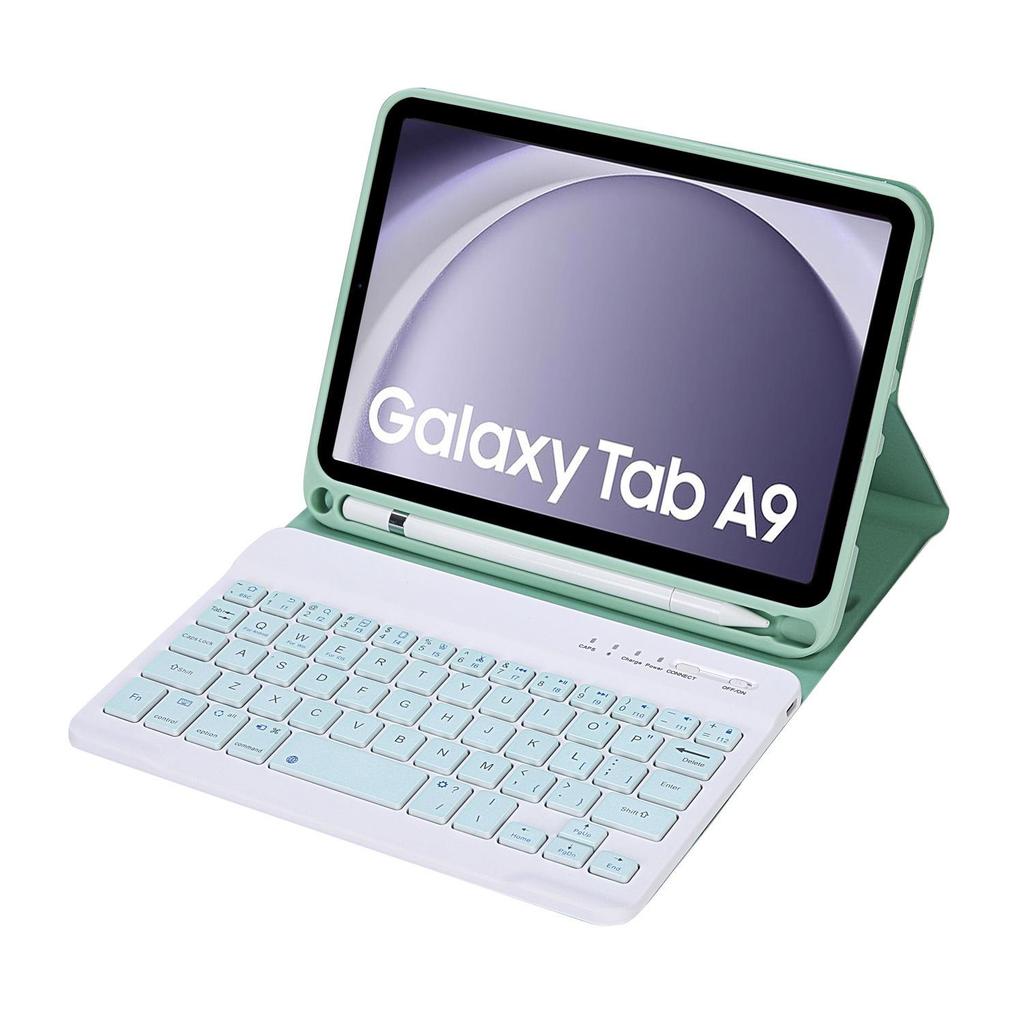 Совместимо с Samsung Galaxy Tab A11: Чехол со слотом для стилуса и круглой крышкой, Bluetooth-клавиатура для 8,7-дюймового планшета.