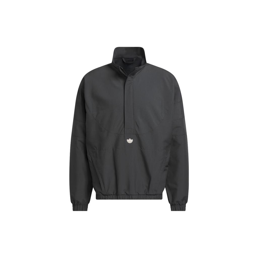 Adidas Баскетбольная куртка Originals Puffer Po с твердым логотипом, баскетбольный пуловер, мужская куртка, черный цвет IK3562