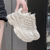 Platform dad shoes women's 2025 new spring and autumn heightening lace-up casual shoes women's Korean version fashion sports little white shoes tide
