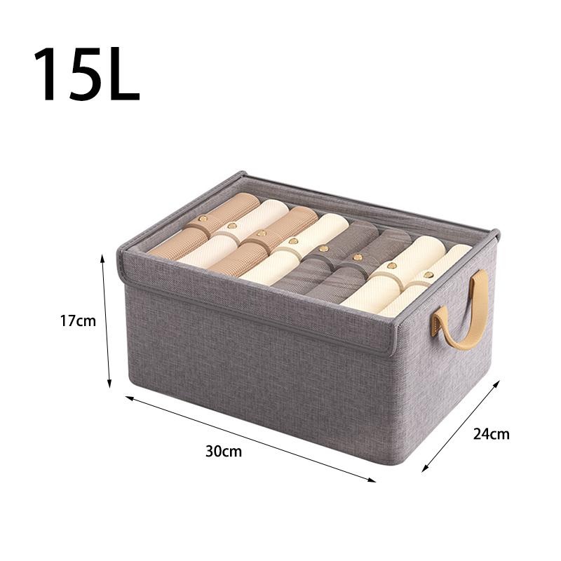 Steel Frame Folding Storage Boxes with Cover Dust-Proof Moisture-Proof Clothes Trousers Socks Home Organization Drawer Wardrobe Storage Box
