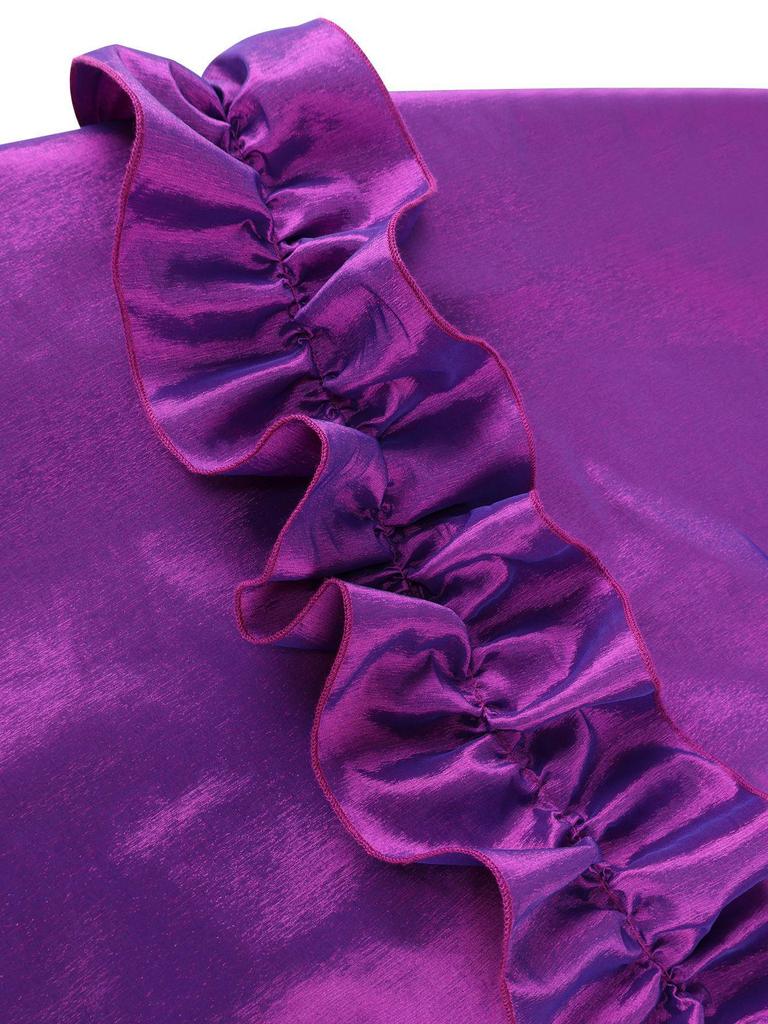 Элегантное женское платье большого размера с 3D-цветами и рукавами-воланами