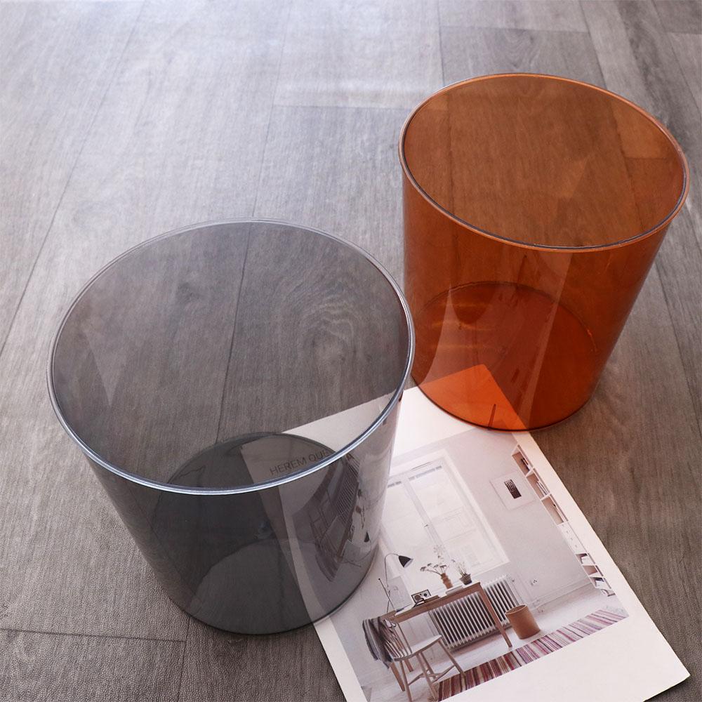 Thickened Transparent Trash PET Garbage Container Organizer Container Waste Bin Kitchen