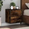 VidaXL Wall-mounted Bedside Tables 2 Pcs Smoked Oak 40x31x39.5 Cm, Cabinet, Side Table, Bed Cabinet, Bedside Cabinet, 848729