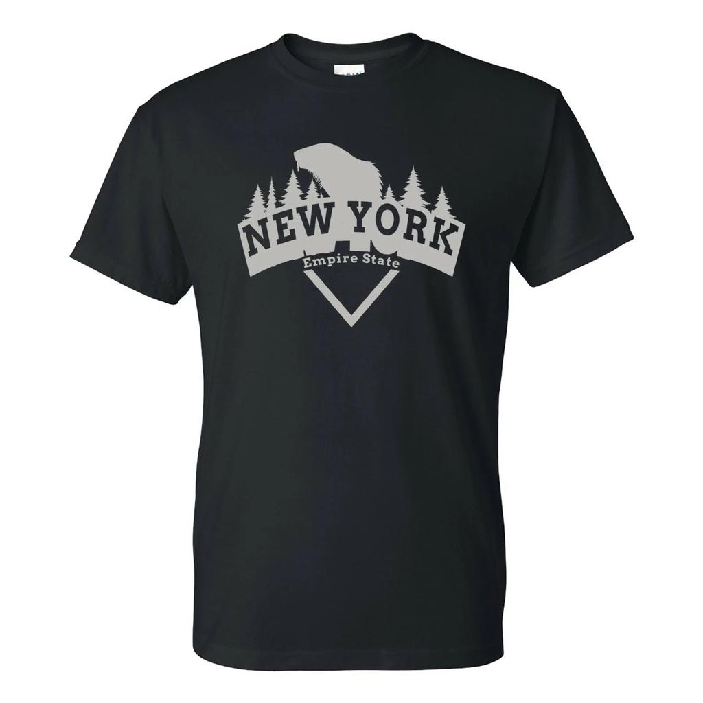 New York Beaver Arch - Hometown State Pride T Shirt - Black