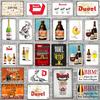 Belgian Beer Chouffe Duvel Metal Tin Sign Plate Wall Pub Kitchen Restaurant Home Art Decor Vintage Iron Poster DU-2000