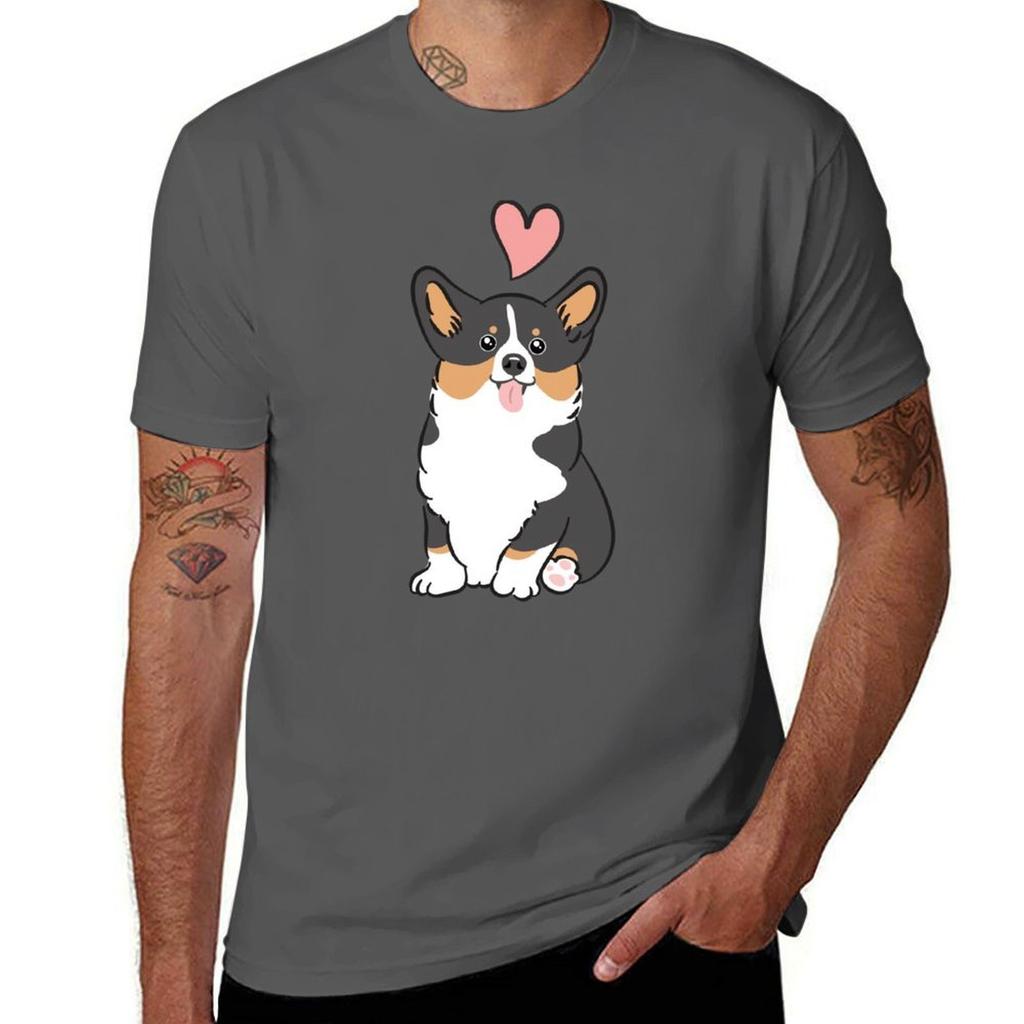 Love Corgi - Black Tri Color 2 T-Shirt t shirts for man graphic tees man t shirts graphic T-Shirt