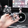 Car Accessories Cute Cartoon Couples Action Figure Figurines Balloon Ornament Auto Interior Dashboard for Girls Gifts
