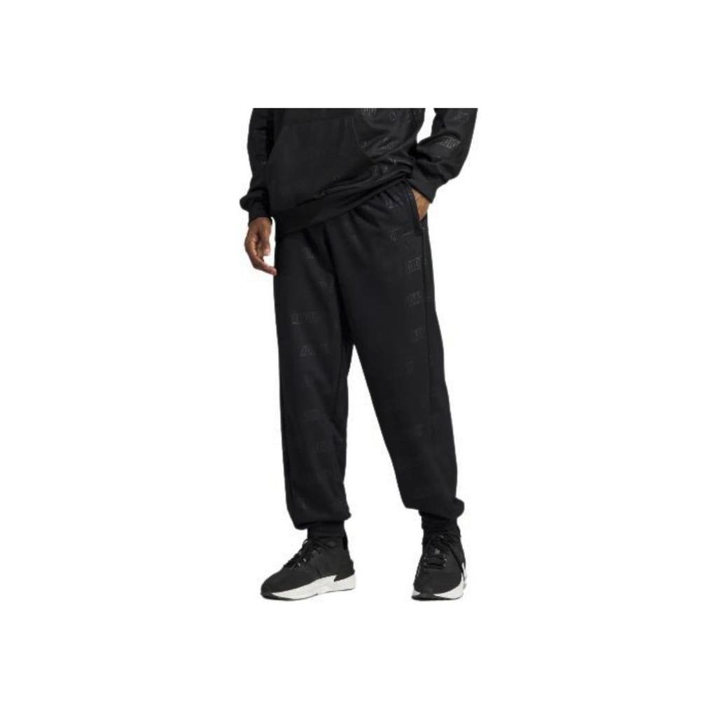 Adidas Однотонные повседневные трикотажные спортивные брюки мужские низ черного цвета HY1280