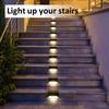 Warm White LED Solar Step Lamp Path Stair Outdoor Garden Lights Balcony Light Decoration for Patio Stair Fence Light