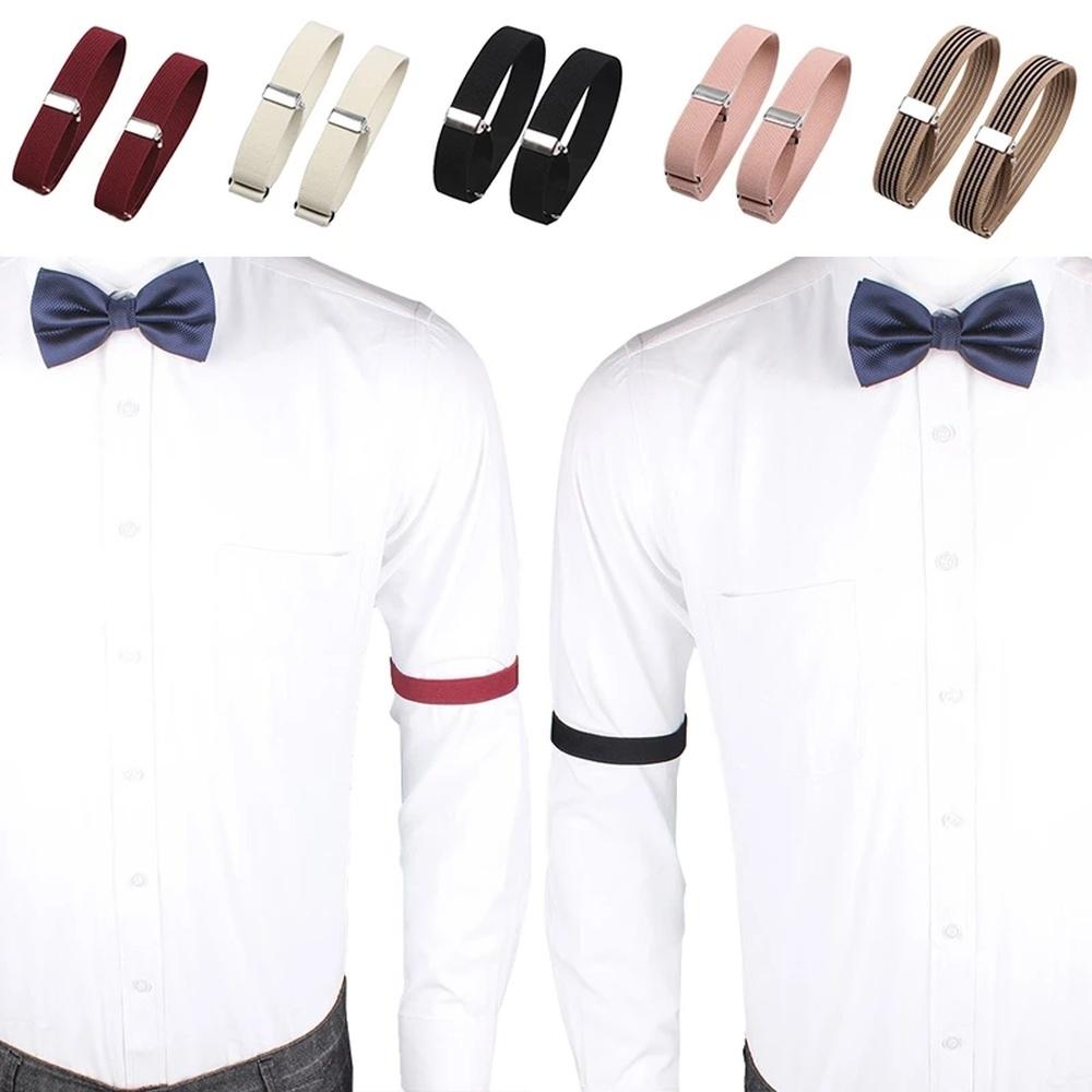 1 Pair Elastic Armband Shirt Sleeve Holder Women Men Fashion Adjustable Arm Cuffs Bands for Party Wedding Clothing Accessories