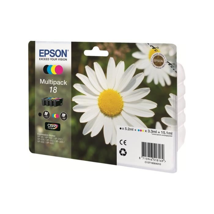Epson Мультиупаковка T1806 - Pâquerette - Черный, Голубой, Пурпурный, Желтый (C13T18064012)
