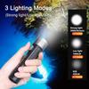 Diving Light LED Flashlight Waterproof 2000 Lumens IPX8 3 Modes Underwater Light Diving Light Handy Light Disaster Prevention Supplies Spearfishing