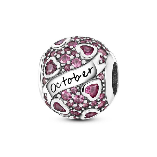 Новый Стерлингового Серебра 925 Красочные Круглые Инкрустированные Цирконом Подвески Бусины Подвеска Подходит Браслет 925 Серебряных Ювелирных Изделий Подарок