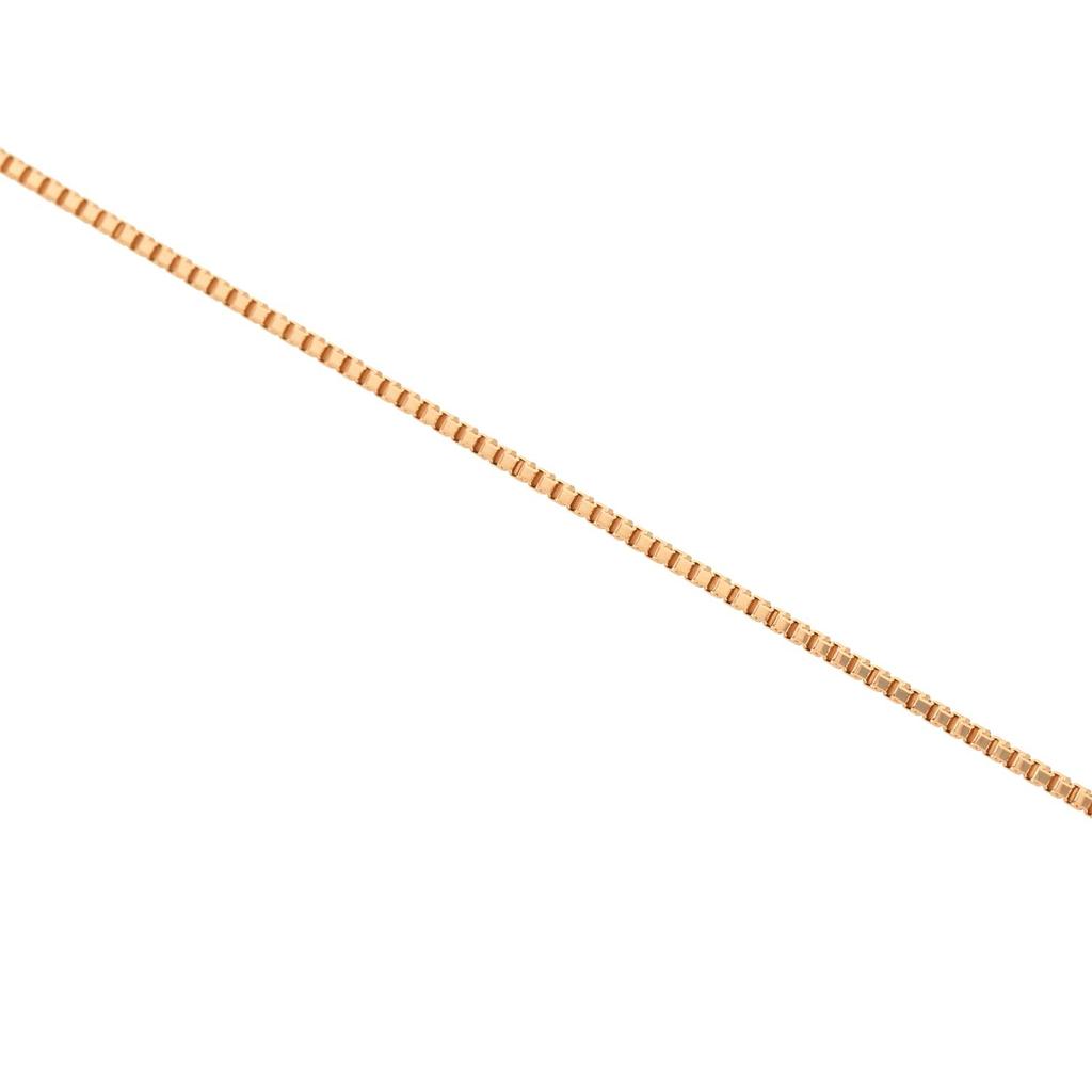 Pink Gold 18K Venetian 45cm [Fairy Carret] Necklace, Gold, Chain, (Heart-Shaped Adjuster, 0.8mm Width, Approx. 2g)