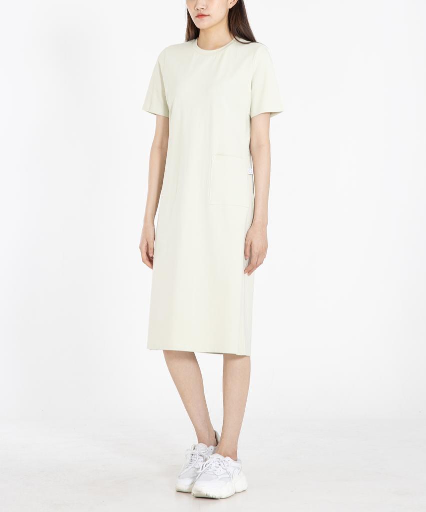 Row To Row Wrd023 Fine Cotton Pocket Dress (Pig Green)