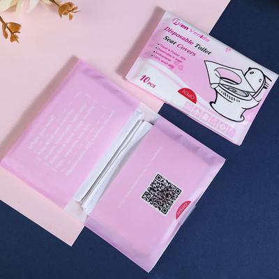 Водорастворимый одноразовый туалетный коврик для ванной комнаты, 10 шт., бумажный коврик для дорожного сиденья