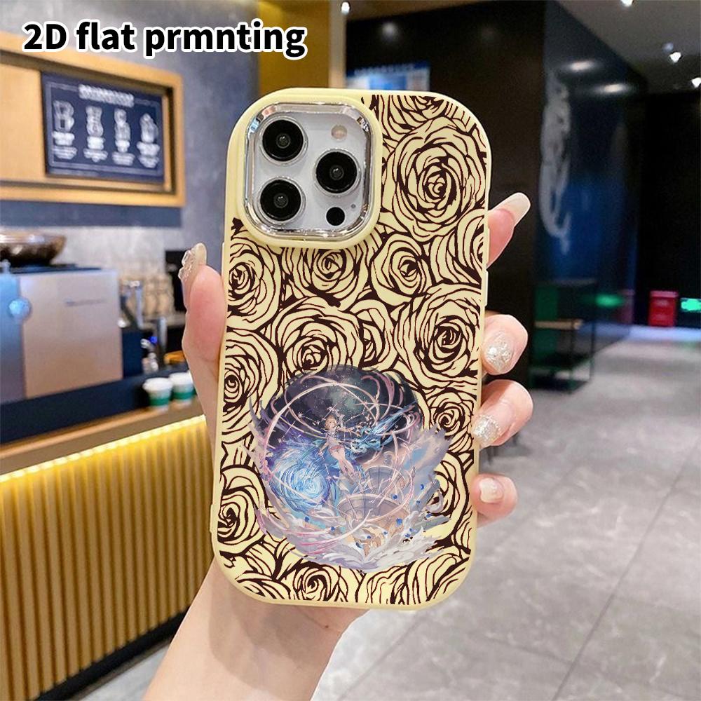 Phone case: 2D flat design suitable for iPhone 18 17 16 15 14 13 Pro protective case, couple style, magical girl, Christmas and Halloween gifts