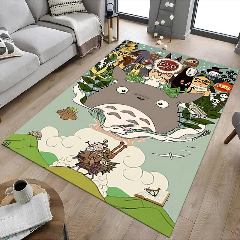 1pc Girl Basket Cat Carpet for Playroom Bedroom Living Room Sofa Home Decor,kids Game Area Rug Non-slip Floor Mat Y7294
