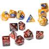 for RPG DnD for RPG Dungeons 7pcs/Set Acrylic Dice Double-Colors Mixed Color Dice Polyhedral Dice