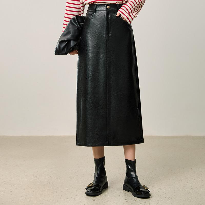 LILY Retro Casual Straight Tube Skirt
