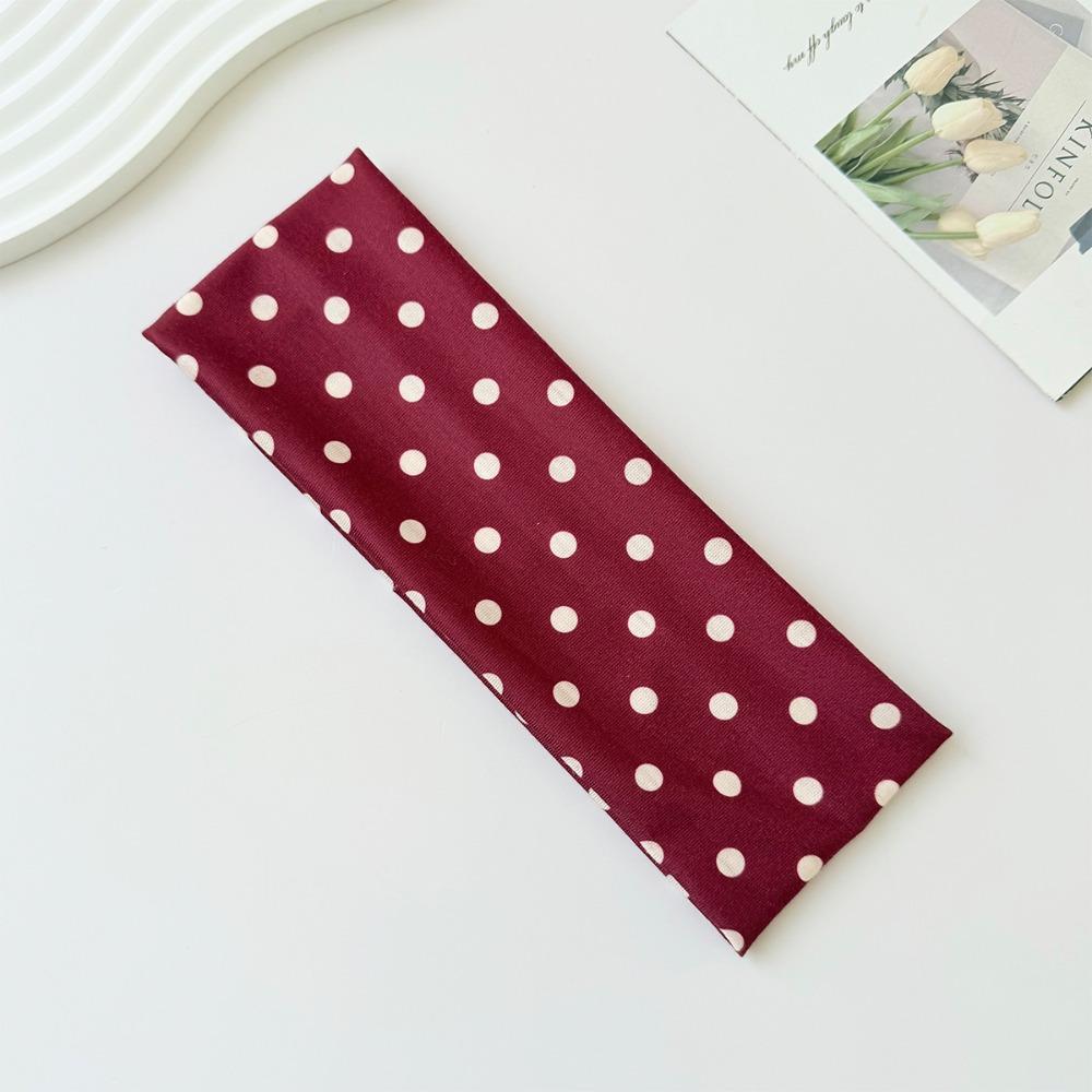 Elastic Polka Dot Headband Stretch Wide Headband Hair Hoop Yoga Elastic Hair Band Photo Props