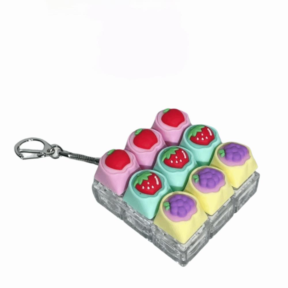 9-Button Design Keyboard Fidget Toy Soft Silicone Clicker Fidget Toy Office Use