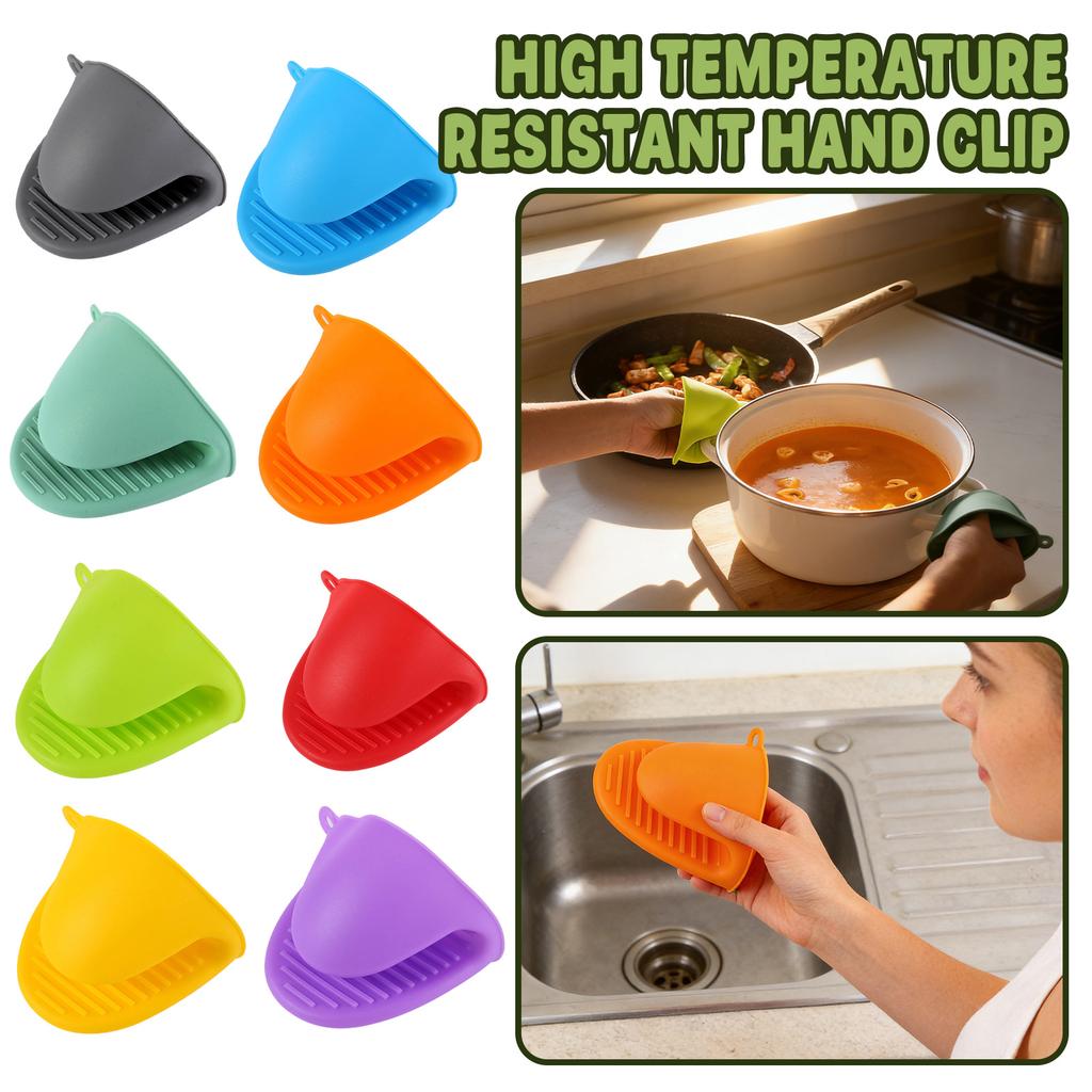 Silicone Heat-Resistant Clips, High-Temperature Resistant Hand Clips, Kitchen Dish Clips, Silicone Non- Baking Oven/Microwave Oven Clips.