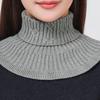 New Detachable Knitted Turtleneck Fake Collar For Women Neck Warmer Autumn Winter Warm Cover Head Neck Knitting False Collar