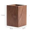Black Walnut Wood Desk Pen Holder Writing Stationary Organizer Wooden Cosmetic Storage Box Office and School Supplies