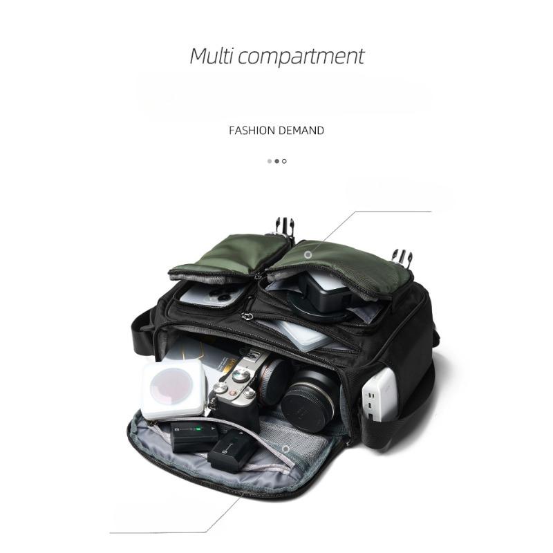 Сумка для зеркальной фотокамеры, сумка через плечо для мужчин, сумка через плечо для фотокамеры, модная брендовая сумка через плечо, повседневная сумка-мессенджер большой вместимости, мужской диагональный рюкзак