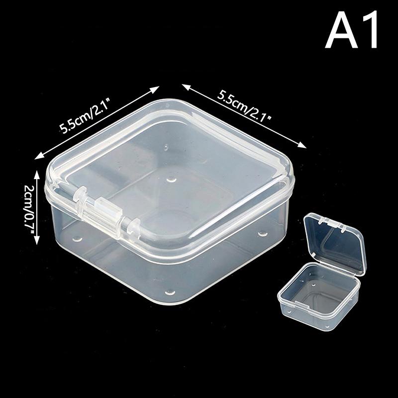 New Transparent Plastic Storage Box Photocards Small Card Storage Box Desk Organizer Box Classification Box Stationery