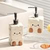 Керамический флакон для дезинфицирующего средства для рук Чизкейк Креативный Милый Дозатор для мыла для ванной комнаты Домашняя керамическая бутылка для хранения шампуня и геля для душа Новинка