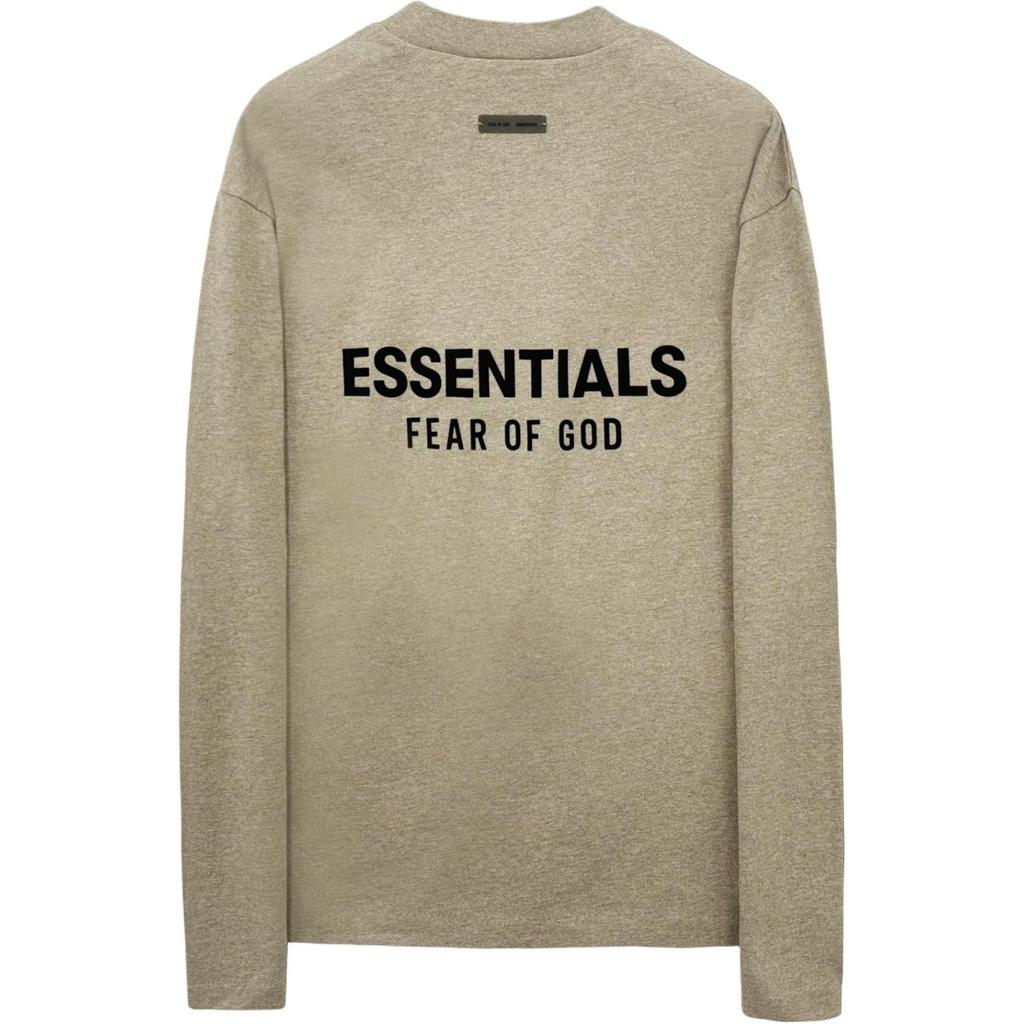 Fear of God Essentials Essentials Классическая футболка с длинным рукавом Homestead Heather Мужские Топы Бежевый 125AS254182F