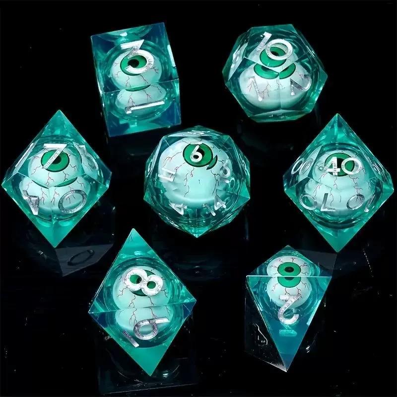 Pointed Resin Longan Movable Baldur's Gate Dice Set Dungeons & Dragons Board Game DND Cthulhu Running Group