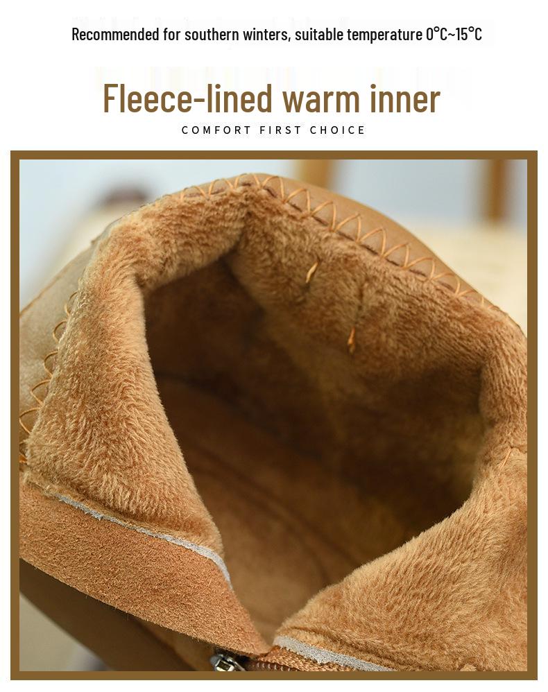 Кожаные ботинки на флисовой подкладке для девочек - Теплые, модные ботинки Martin Зима 2025