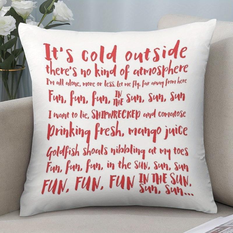 pc Red Dwarf Lyrics Pillow Cover Fun Quote Design Cushion Case for Living Room Bedroom Home Decor Gift xcm