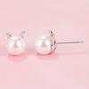 Sophisticated Cat Ear Studs Stylish Cat Earring Jewelry for Fashions Enthusiasts