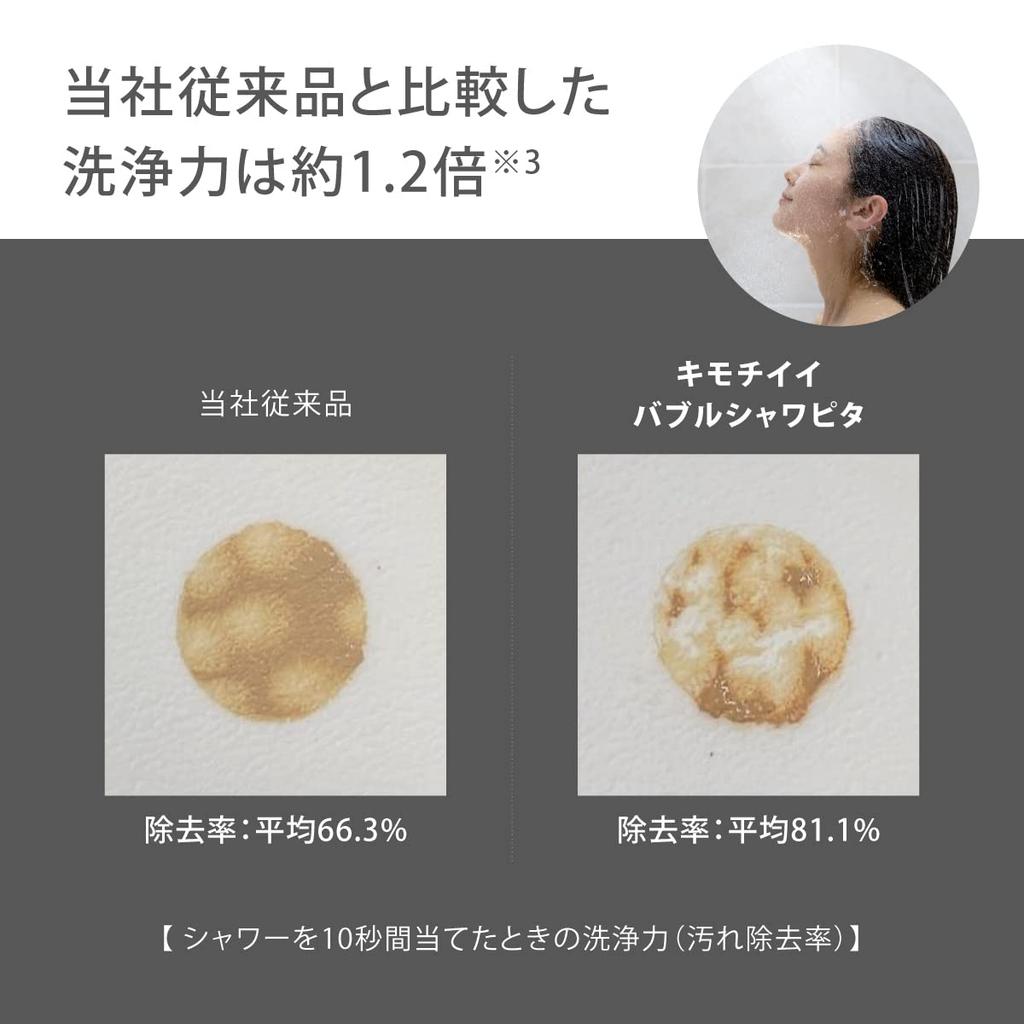 Takagi Комфортная душевая лейка Pita с пузырьками и микропузырьками JSB023BW Белая (такаги) Водосберегающих