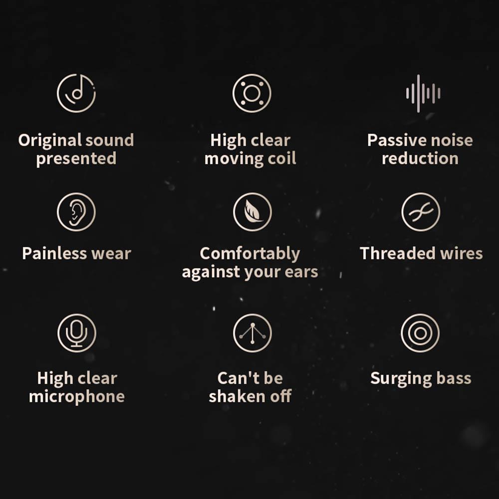 QKZ AK2 3.5mm Wired Headphones In-ear Earbuds Music Earphone Sports Headsets with Microphone