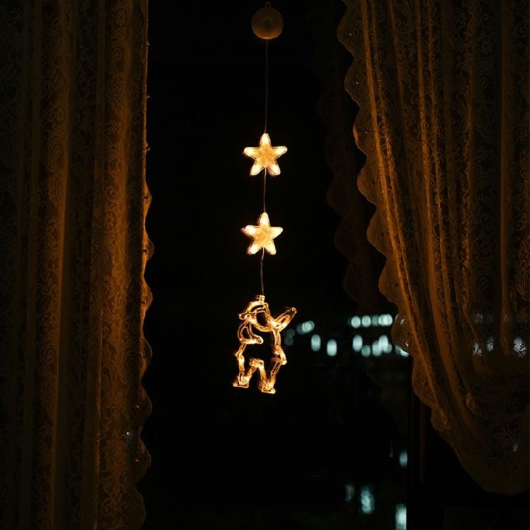 Seasonal Window LED Light Battery Operated Hanging Lamp for Christmas Home Decoration Stylish Holiday Window Adorment