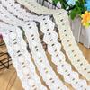5Yds(4.5Meters)/lot 3.5cm/4cm/5cm LACE Trimming - Natural White Cotton Lace Cloth Hollow Out Hole Embroidery Fabric
