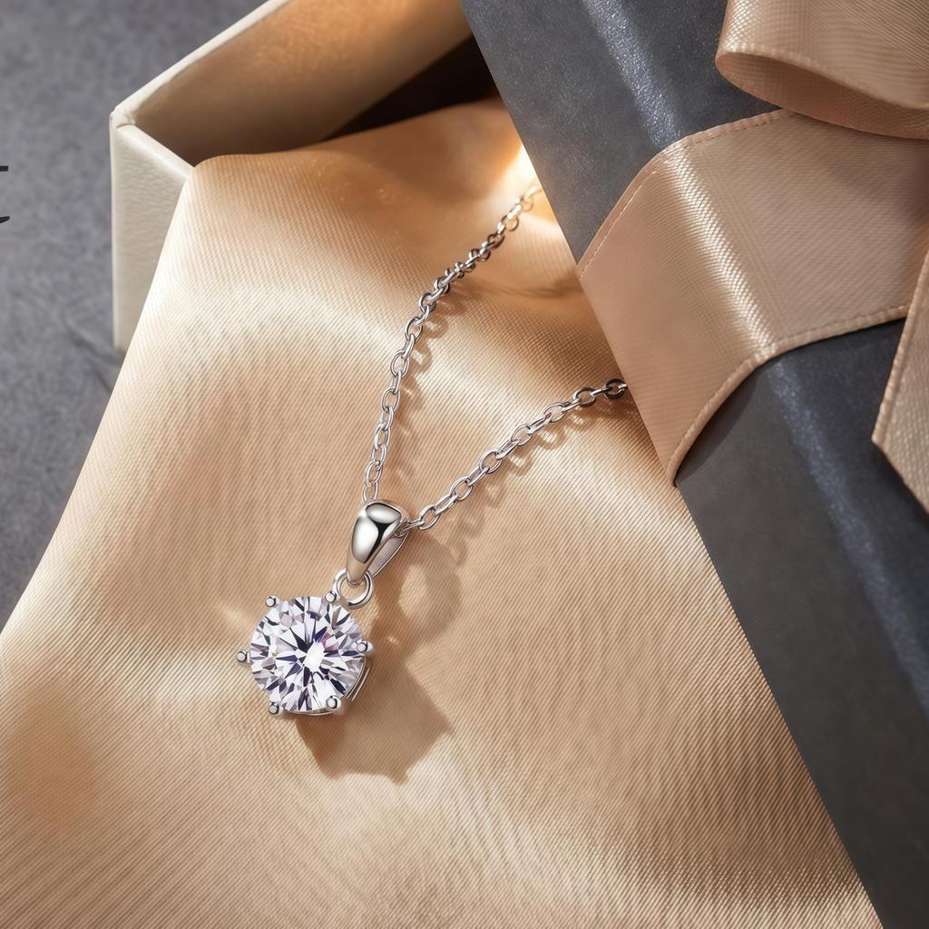 1-3ct D VVS1 Moissanite 925 Sterling Silver Necklace Pendant Luxury for Women Exquisite Wedding Jewelry Accessories GiftsGood product