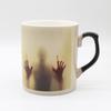 Creativity Bone China Zombie Color Changing Coffee Mug Heat Sensitive Tea Cup Printing with Walking Dead Bloody Hands Mug
