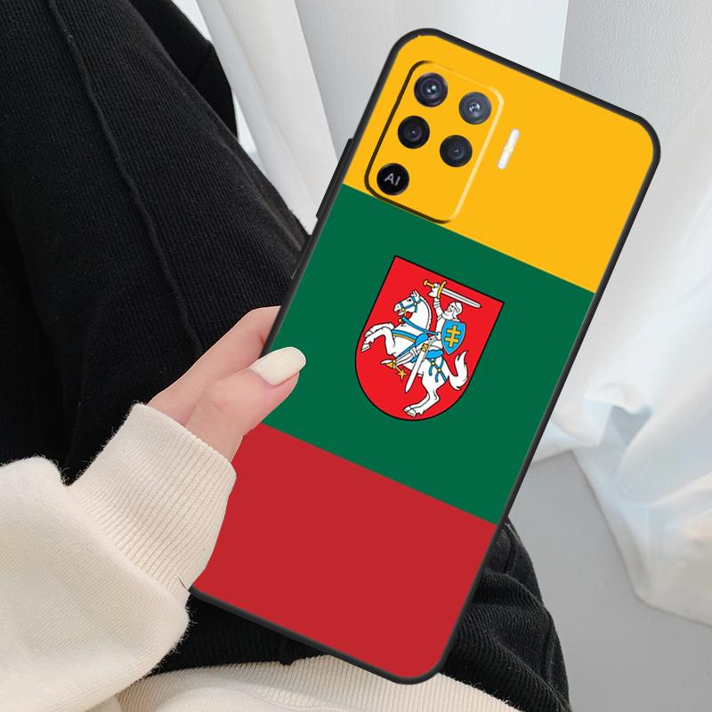 Модный чехол с флагом Литвы для Oppo A17 A57 A77 A40 A78 A54 A74 A94 A76 A16 A96 A18 A60 A80 A38 A58 A98 A15 A5 Pro