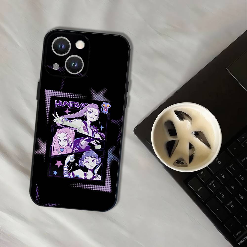 Чехол для телефона KPop D-Demon H-Hunters-S для iPhone 16,15,14,13,12,11, Pro, XS, Max, XR, Plus, E, SE4, Mini Черный Мягкий Чехол