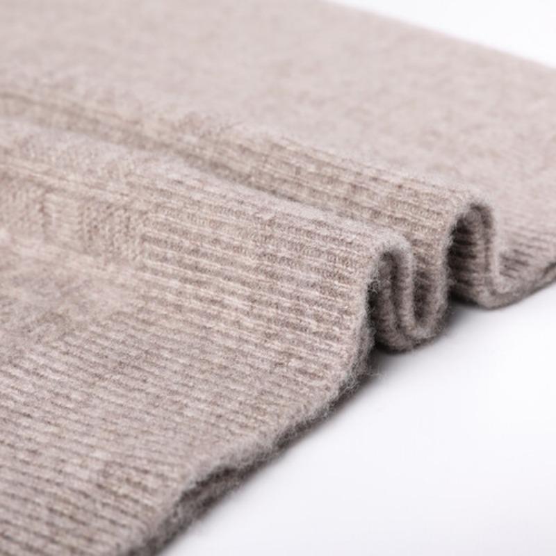 Pure Wool Men's Wool Sweater Fall and Winter Simple Casual Knit Sweater Man