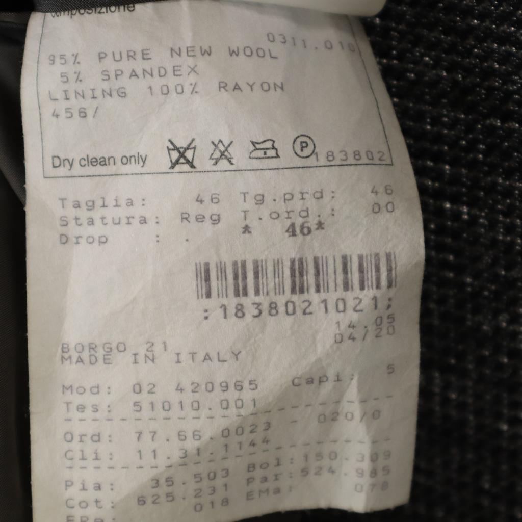 Giorgio Armani Сделано в Италии Шерстяной блейзер 46 Серый Мужской Б/у