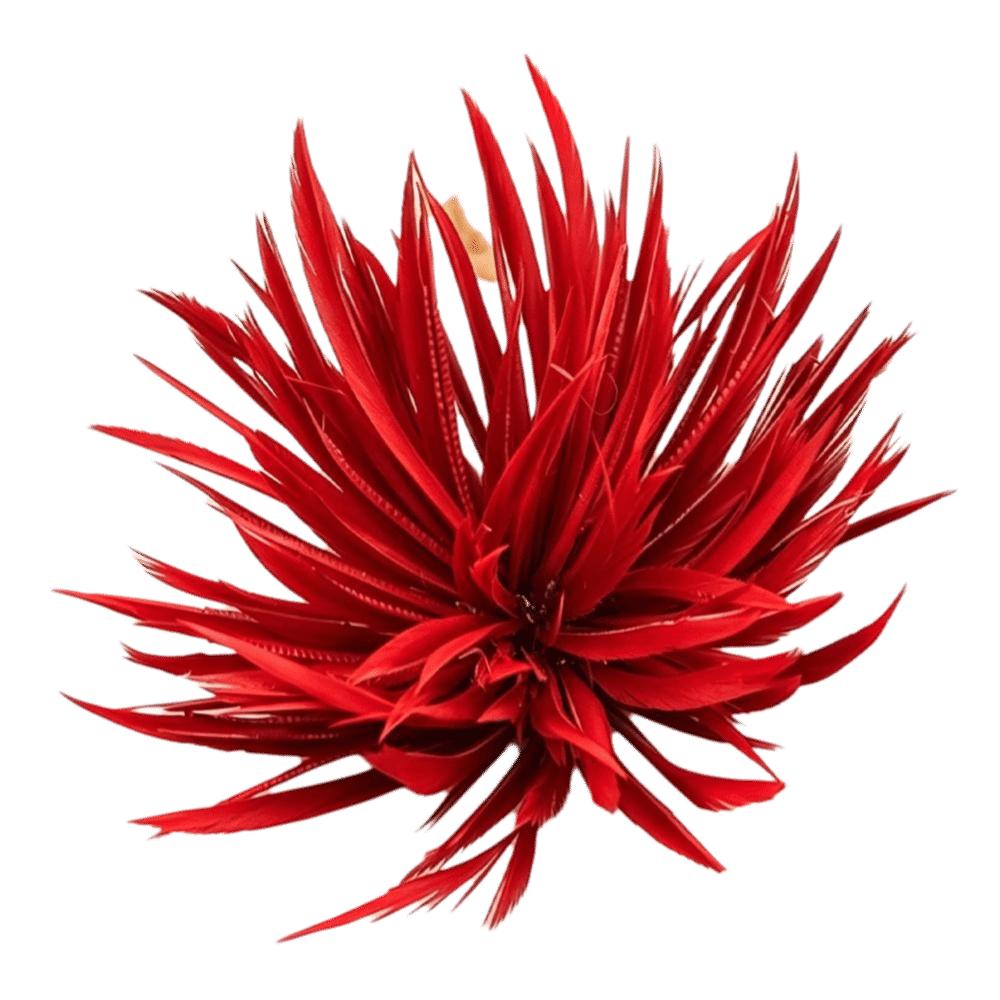 Handmade Flower Brooch Pin Feather Floral Lapel Pin Unique Feather Flower Brooch  Party Accessory